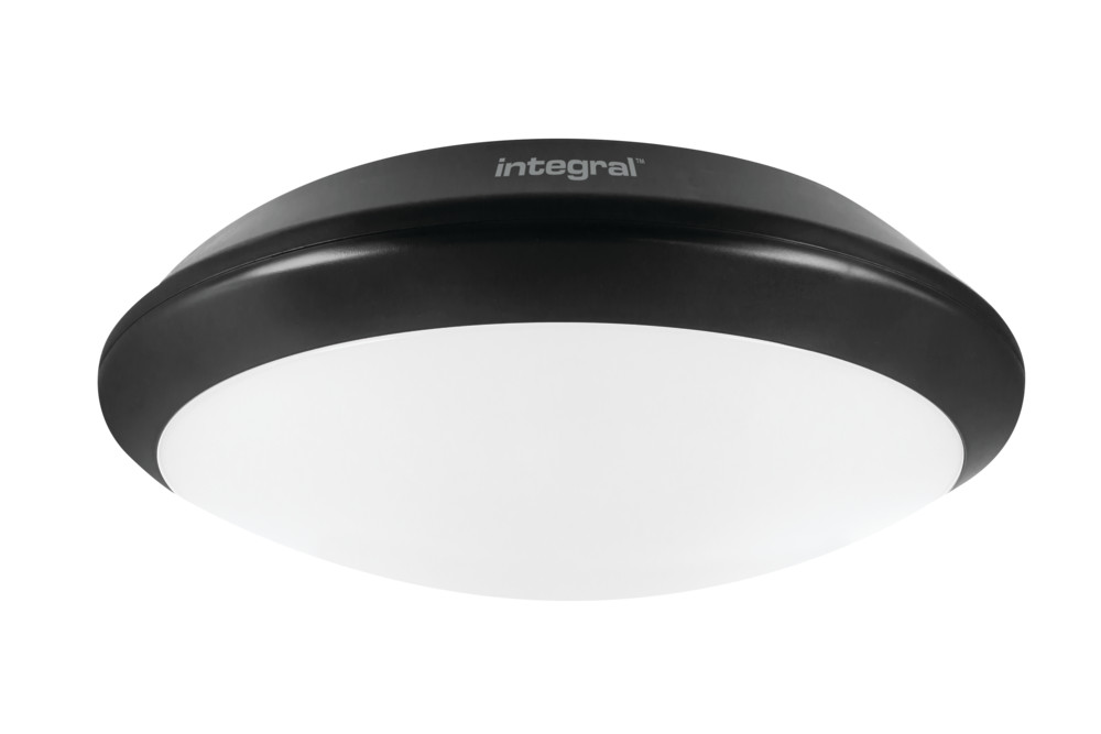 TOUGH SHELL+ BULKHEAD EMERGENCY 3HR AND MICROWAVE SENSOR 308MM DIA IP66 1400LM 15W 4000K IK10 110 BEAM NON-DIMM BLACK 93LM/W