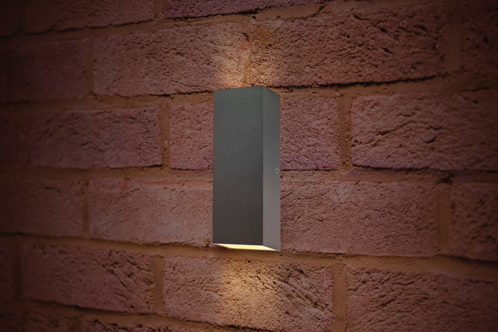 OUTDOOR DECORATIVE WALL LIGHT (BULKHEAD) NIGHTSIGN IP54 545LM 6W 4000K OMNI DIRECTIONAL DARK GREY