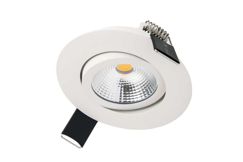 ULTRA SLIM TILTABLE DOWNLIGHT 65MM CUTOUT 6.5W 650LM 100LM/W 3000K